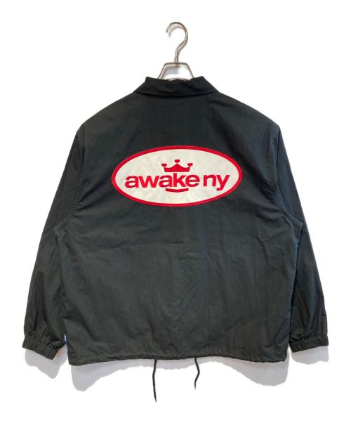 AWAKE（アウェイク）AWAKE (アウェイク) キングロゴ ツイルコーチジャケット ブラック サイズ:XLの古着・服飾アイテム