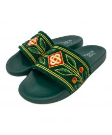 CASABLANCA（カサブランカ）の古着「Embroidered Slider」｜グリーン