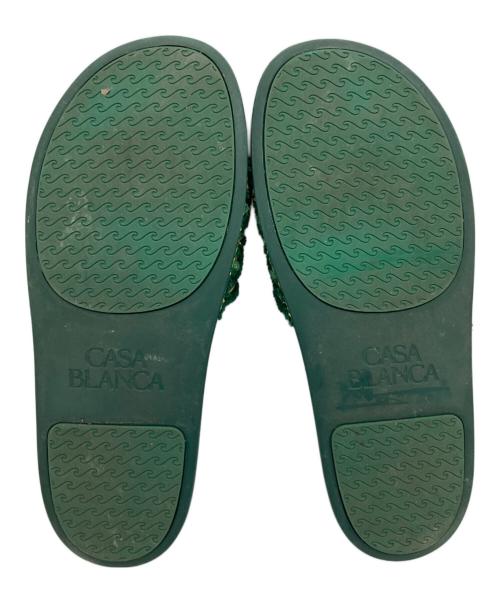 CASABLANCA（カサブランカ）CASABLANCA (カサブランカ) Embroidered Slider グリーン サイズ:80の古着・服飾アイテム