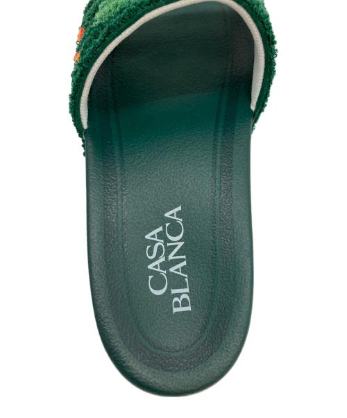 CASABLANCA（カサブランカ）CASABLANCA (カサブランカ) Embroidered Slider グリーン サイズ:80の古着・服飾アイテム