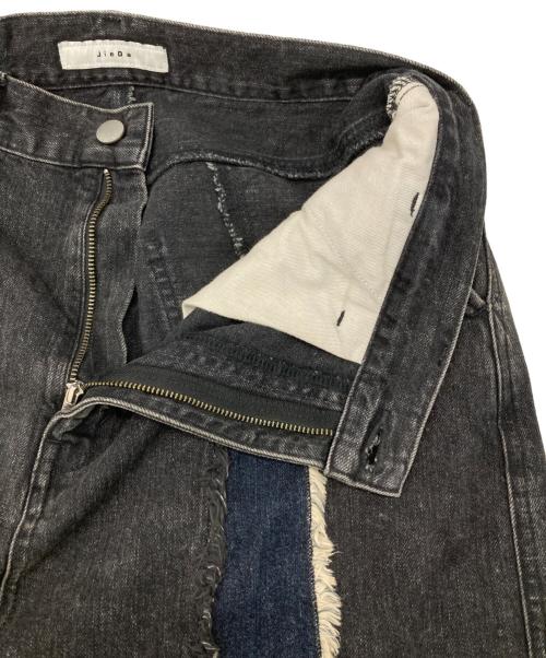 jieda（ジエダ）jieda (ジエダ) SWITCHING OVER DENIM PANTS ブラック サイズ:2の古着・服飾アイテム