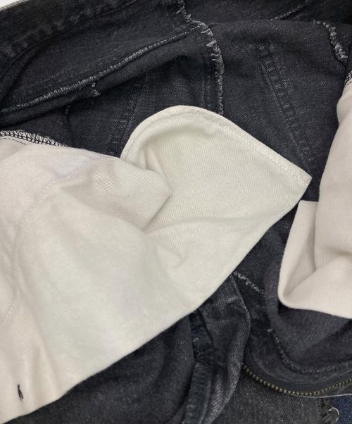 jieda（ジエダ）jieda (ジエダ) SWITCHING OVER DENIM PANTS ブラック サイズ:2の古着・服飾アイテム