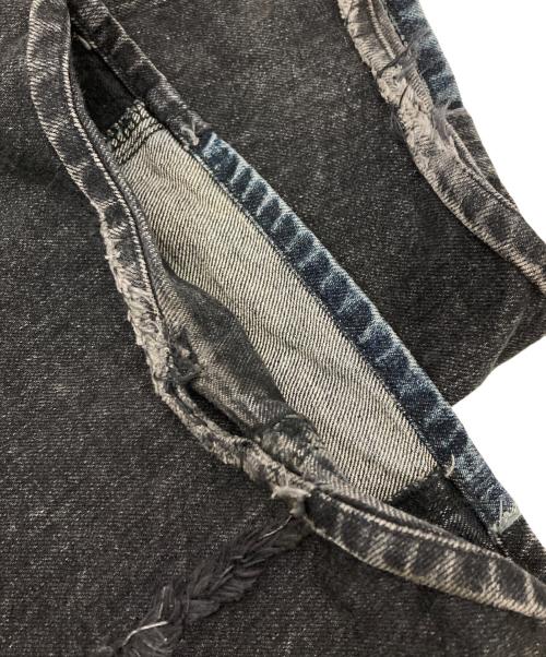 jieda（ジエダ）jieda (ジエダ) SWITCHING OVER DENIM PANTS ブラック サイズ:2の古着・服飾アイテム