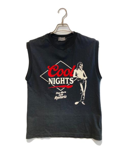 Hysteric Glamour（ヒステリックグラマー）Hysteric Glamour (ヒステリックグラマー) COOL NIGHTSノースリーブTシャツ ブラック サイズ:Sの古着・服飾アイテム