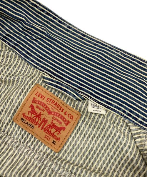 LEVI'S（リーバイス）LEVI'S (リーバイス) SUNRISEトラッカージャケット インディゴ×ホワイト サイズ:XLの古着・服飾アイテム