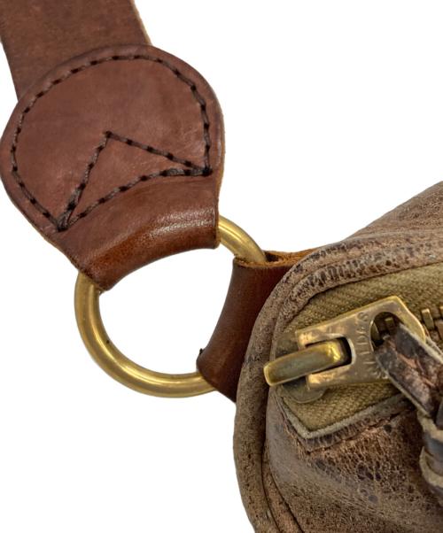 SLOW（スロウ）SLOW (スロウ) レザーショルダーバッグ ブラウンの古着・服飾アイテム