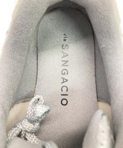 via SANGACIO（ヴィア・サンガチオ）via SANGACIO (ヴィア・サンガチオ) Brandalised (ブランダライズド) ローカットスニーカー シルバー サイズ:US9の古着・服飾アイテム