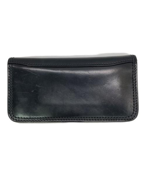 AVIREX（アヴィレックス）AVIREX (アヴィレックス) SHELL CORDOVAN LONG WALLET ブラックの古着・服飾アイテム