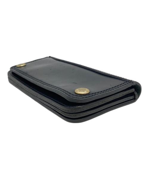 AVIREX（アヴィレックス）AVIREX (アヴィレックス) SHELL CORDOVAN LONG WALLET ブラックの古着・服飾アイテム