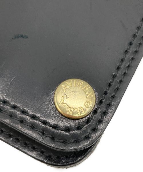 AVIREX（アヴィレックス）AVIREX (アヴィレックス) SHELL CORDOVAN LONG WALLET ブラックの古着・服飾アイテム