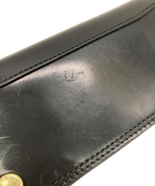 AVIREX（アヴィレックス）AVIREX (アヴィレックス) SHELL CORDOVAN LONG WALLET ブラックの古着・服飾アイテム