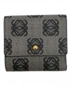 LOEWEロエベ）の古着「アナグラム二つ折り財布」｜グレー