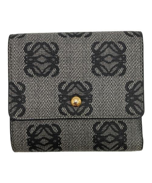 LOEWE（ロエベ）LOEWE (ロエベ) アナグラム二つ折り財布 グレーの古着・服飾アイテム