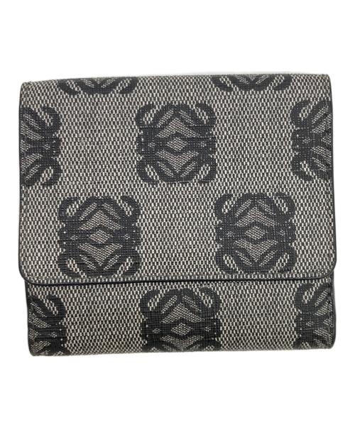 LOEWE（ロエベ）LOEWE (ロエベ) アナグラム二つ折り財布 グレーの古着・服飾アイテム