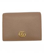 GUCCIグッチ）の古着「GGマーモントコンパクトウォレット」｜ピンクベージュ