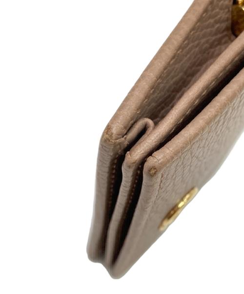 GUCCI（グッチ）GUCCI (グッチ) GGマーモントコンパクトウォレット ピンクベージュの古着・服飾アイテム