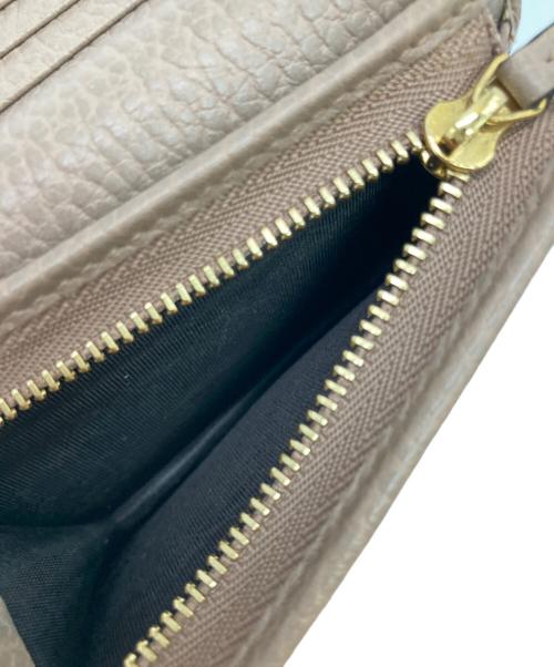 GUCCI（グッチ）GUCCI (グッチ) GGマーモントコンパクトウォレット ピンクベージュの古着・服飾アイテム