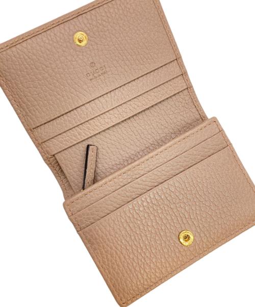 GUCCI（グッチ）GUCCI (グッチ) GGマーモントコンパクトウォレット ピンクベージュの古着・服飾アイテム