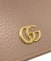 中古・古着 GUCCI (グッチ) GGマーモントコンパクトウォレット ピンクベージュ：26000円