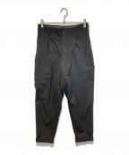 COMME des GARCONS HOMME PLUSコムデギャルソンオムプリュス）の古着「ウールギャバタックパンツ」｜ブラック
