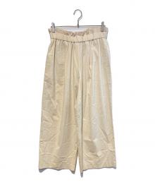 JOURNAL STANDARD（ジャーナルスタンダード）の古着「ウォッシャブルコットンリネンVISワイドパンツ」｜アイボリー