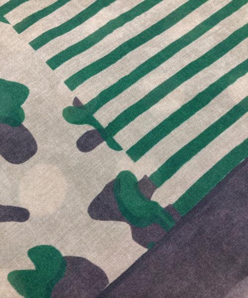 AK+1（エーケーワン）AK+1 (エーケーワン) シルク混スカーフ グリーンの古着・服飾アイテム