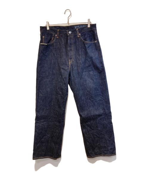 Hysteric Glamour（ヒステリックグラマー）Hysteric Glamour (ヒステリックグラマー) リジットデニム ストレートバギーパンツ インディゴ サイズ:34の古着・服飾アイテム