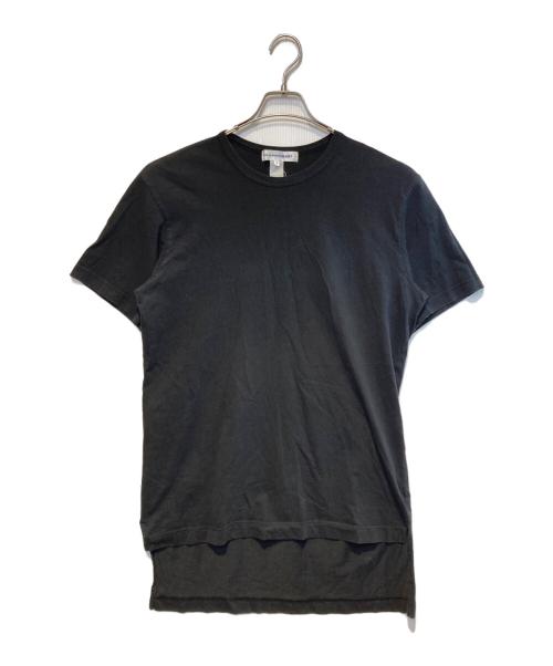 COMME des GARCONS SHIRT（コムデギャルソンシャツ）COMME des GARCONS SHIRT (コムデギャルソンシャツ) サイドスリットS/Sカットソー ブラック サイズ:Xの古着・服飾アイテム