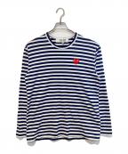 PLAY COMME des GARCONSプレイコムデギャルソン）の古着「ロングスリーブカットソー」｜ブルー×ホワイト