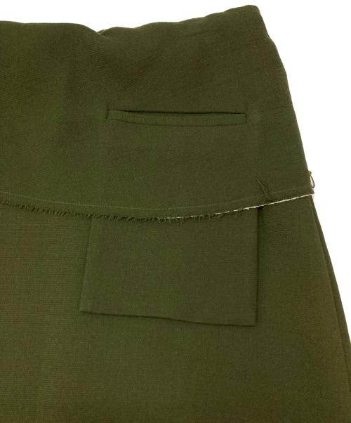 mina perhonen（ミナ ペルホネン）mina perhonen (ミナ ペルホネン) 裁断ウールスカート グリーン サイズ:38の古着・服飾アイテム