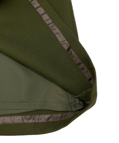 mina perhonen（ミナ ペルホネン）mina perhonen (ミナ ペルホネン) 裁断ウールスカート グリーン サイズ:38の古着・服飾アイテム