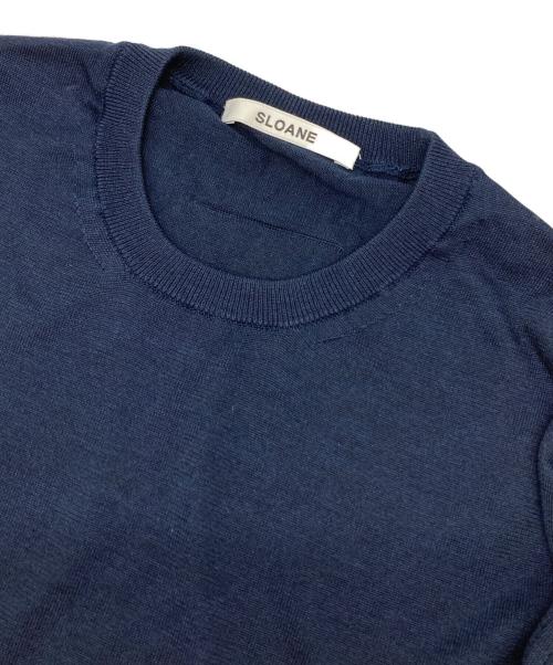 SLOANE（スローン）SLOANE (スローン) 18G天竺シルククルーネックニット ネイビー サイズ:3の古着・服飾アイテム