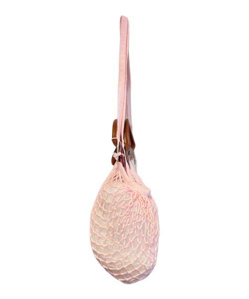 LONGCHAMP（ロンシャン）LONGCHAMP (ロンシャン) FILT (フィルト) Le Pliage Filet ピンクの古着・服飾アイテム