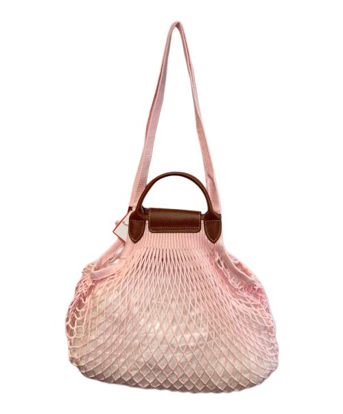 LONGCHAMP（ロンシャン）LONGCHAMP (ロンシャン) FILT (フィルト) Le Pliage Filet ピンクの古着・服飾アイテム