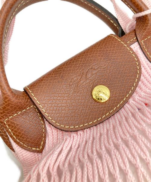 LONGCHAMP（ロンシャン）LONGCHAMP (ロンシャン) FILT (フィルト) Le Pliage Filet ピンクの古着・服飾アイテム