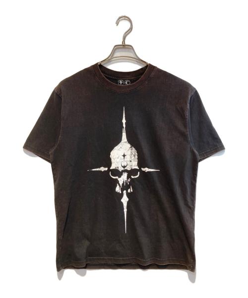 THUG CLUB（サグ クラブ）THUG CLUB (サグ クラブ) グラフィックプリントTシャツ ブラウン サイズ:2の古着・服飾アイテム
