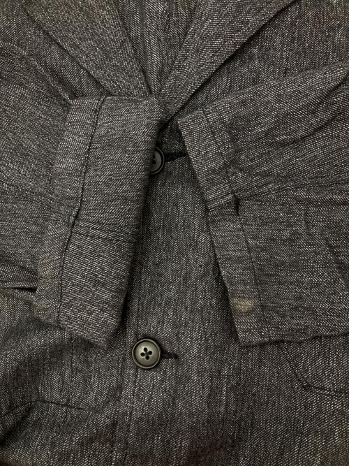 LESOTEX（レオテックス）LESOTEX (レオテックス) ［古着］ブラックシャンブレーアトリエコート ブラック サイズ:16の古着・服飾アイテム