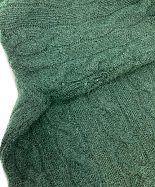 POLO RALPH LAUREN（ポロ・ラルフローレン）POLO RALPH LAUREN (ポロ・ラルフローレン) カシミヤ混ケーブルニット グリーン サイズ:Mの古着・服飾アイテム