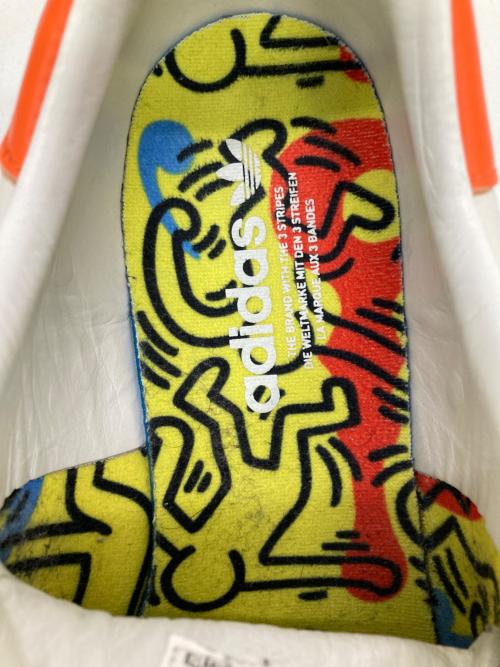 adidas（アディダス）adidas (アディダス) Keith Haring (キースヘリング) スタンスミス グレー×オレンジ サイズ:US10の古着・服飾アイテム