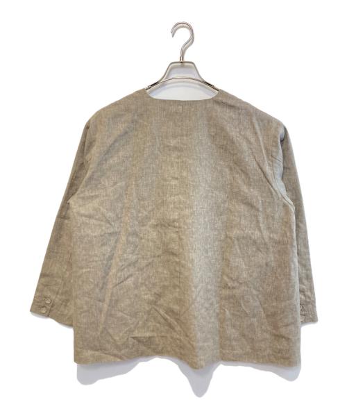 Natural by clip（ナチュラル バイ クリップ）Natural by clip (ナチュラル バイ クリップ) フレアミドルジャケット×ワイドストレートパンツ ベージュ サイズ:Free 未使用品の古着・服飾アイテム