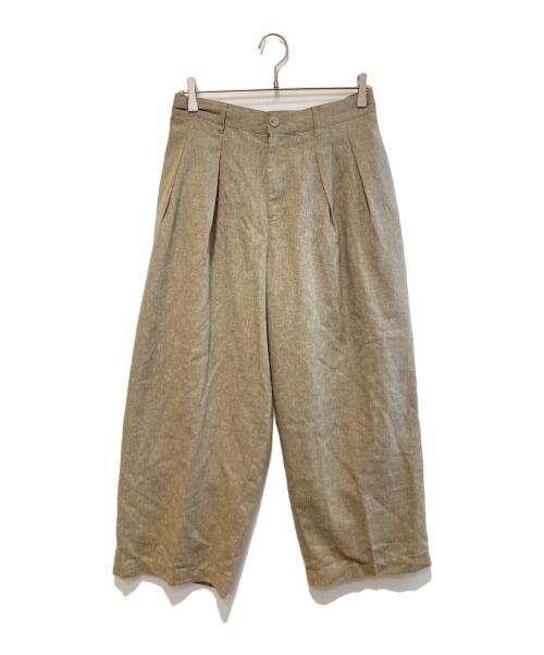 Natural by clip（ナチュラル バイ クリップ）Natural by clip (ナチュラル バイ クリップ) フレアミドルジャケット×ワイドストレートパンツ ベージュ サイズ:Free 未使用品の古着・服飾アイテム