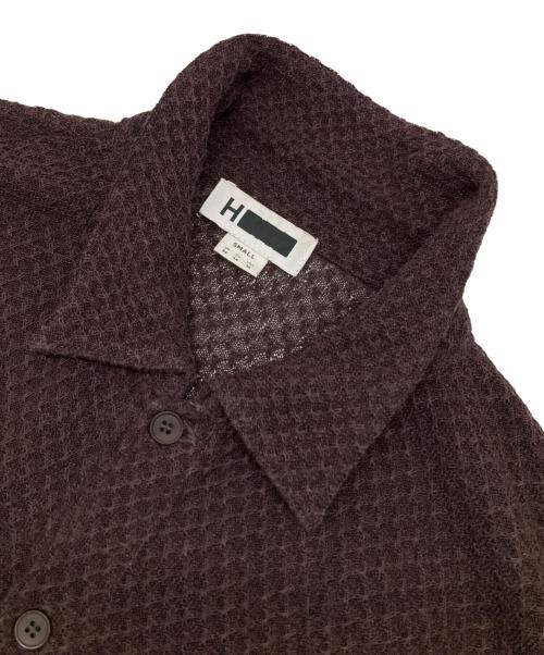 H BEAUTY&YOUTH（エイチ ビューティー&ユース）H BEAUTY&YOUTH (エイチ ビューティー&ユース) ヘンプリンクスニットシャツ ブラウン サイズ:Sの古着・服飾アイテム