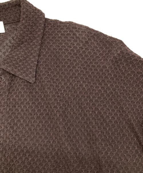 H BEAUTY&YOUTH（エイチ ビューティー&ユース）H BEAUTY&YOUTH (エイチ ビューティー&ユース) ヘンプリンクスニットシャツ ブラウン サイズ:Sの古着・服飾アイテム