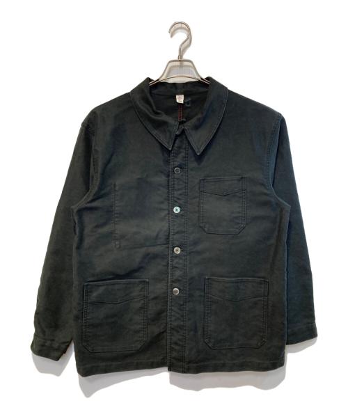 le travailleur gallice（ル・トラヴァイユール・ガリス）le travailleur gallice (ル・トラヴァイユール・ガリス) Moleskin Work Jacket ブラック サイズ:6の古着・服飾アイテム