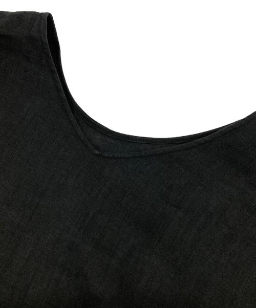 journal standard luxe（ジャーナルスタンダード ラックス）journal standard luxe (ジャーナルスタンダード ラックス) 60リネンギャザープルシャツブラウス ブラック サイズ:FREEの古着・服飾アイテム