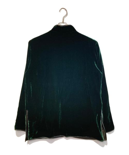 La semsitive（ラ センシティブ）La semsitive (ラ センシティブ) ベロアチャイナジャケット グリーン サイズ:LL 未使用品の古着・服飾アイテム