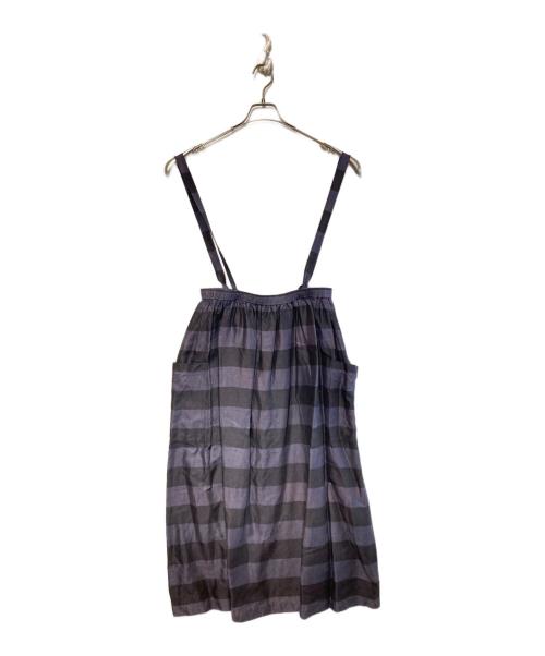 journal standard luxe（ジャーナルスタンダード ラックス）journal standard luxe (ジャーナルスタンダード ラックス) リネンBigボーダーギャザースカート ネイビー×ブラック サイズ:FREEの古着・服飾アイテム