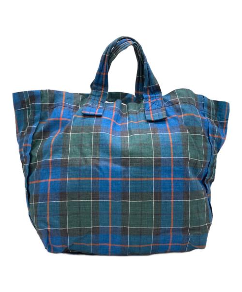 tricot COMME des GARCONS（トリココムデギャルソン）tricot COMME des GARCONS (トリココムデギャルソン) Linen Check Tote Bag ブルーの古着・服飾アイテム