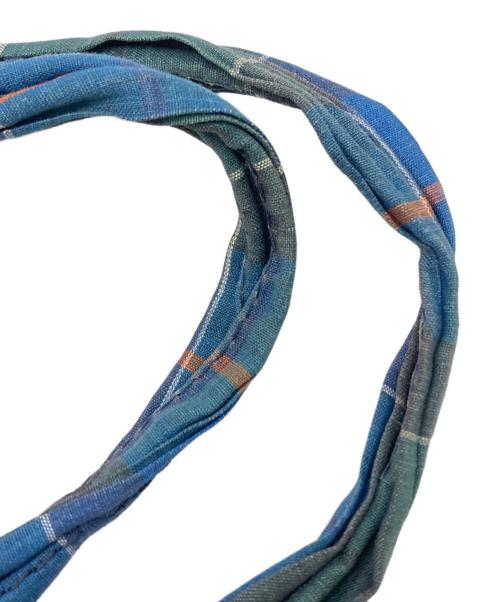 tricot COMME des GARCONS（トリココムデギャルソン）tricot COMME des GARCONS (トリココムデギャルソン) Linen Check Tote Bag ブルーの古着・服飾アイテム