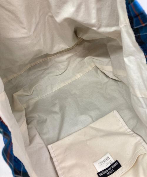 tricot COMME des GARCONS（トリココムデギャルソン）tricot COMME des GARCONS (トリココムデギャルソン) Linen Check Tote Bag ブルーの古着・服飾アイテム